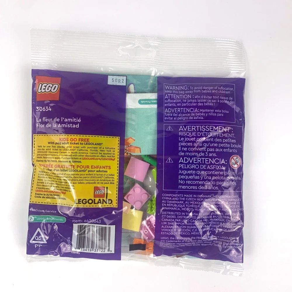 Lego Friends Lot of 4 Polybags 30404 Sunflower 30412 Picnic 30416 Market Stand 2
